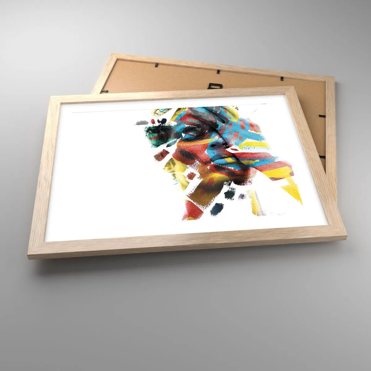 Affiche dans un chêne clair - Poster - Personnalité colorée - 40x30 cm