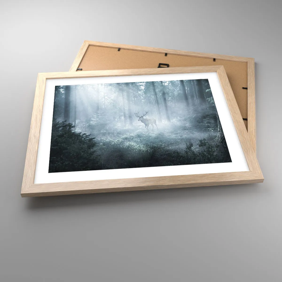 Poszter világos tölgy keretben - Reggeli birtokellenőrzés - 40x30 cm