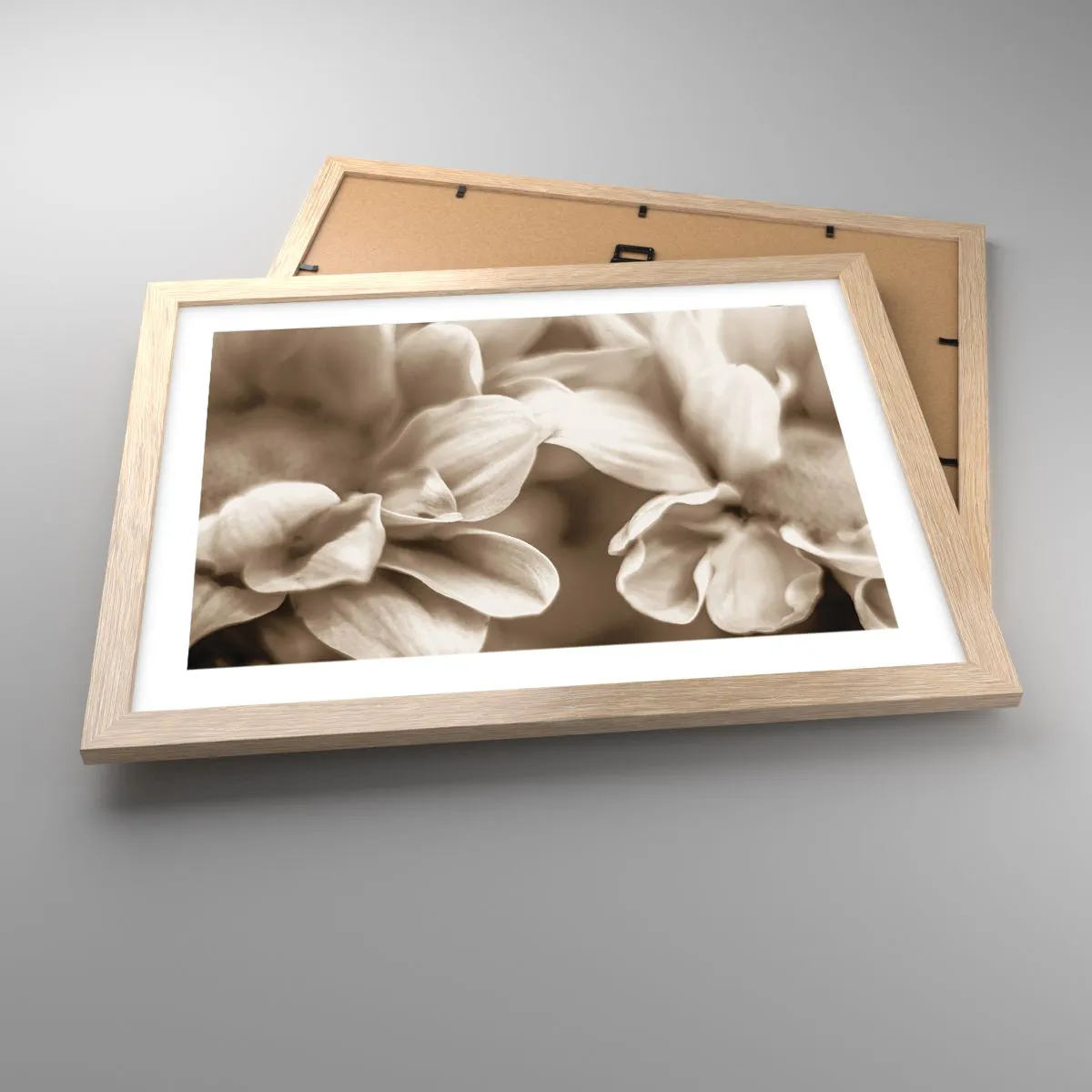 Póster en marco roble claro - Suave como una sonrisa - 40x30 cm