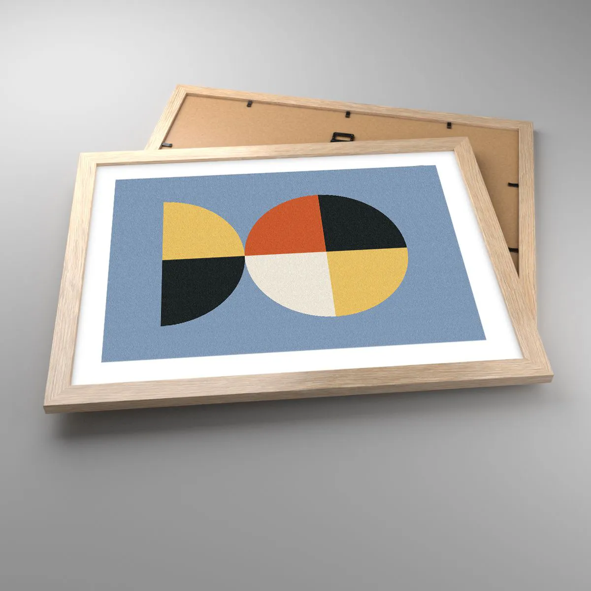 Poster in light oak frame - Look and Count - 40x30 cm