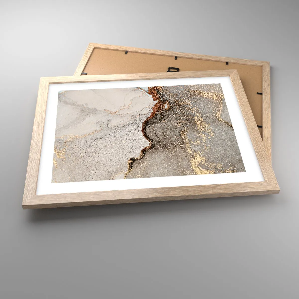 Poszter világos tölgy keretben - A színek határán - 40x30 cm