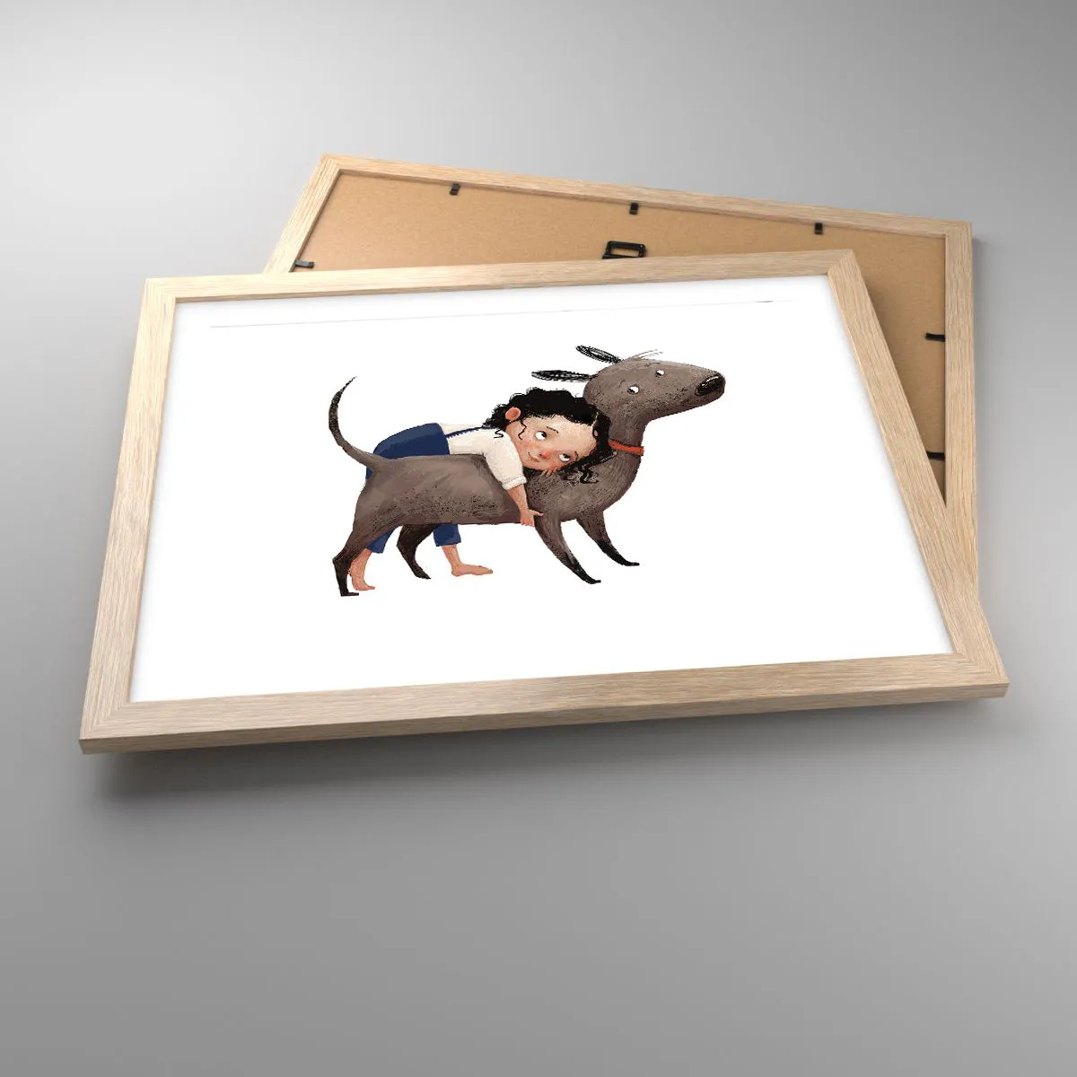 Plakát v rámu světlý dub - Nejlepší přátelé - 40x30 cm