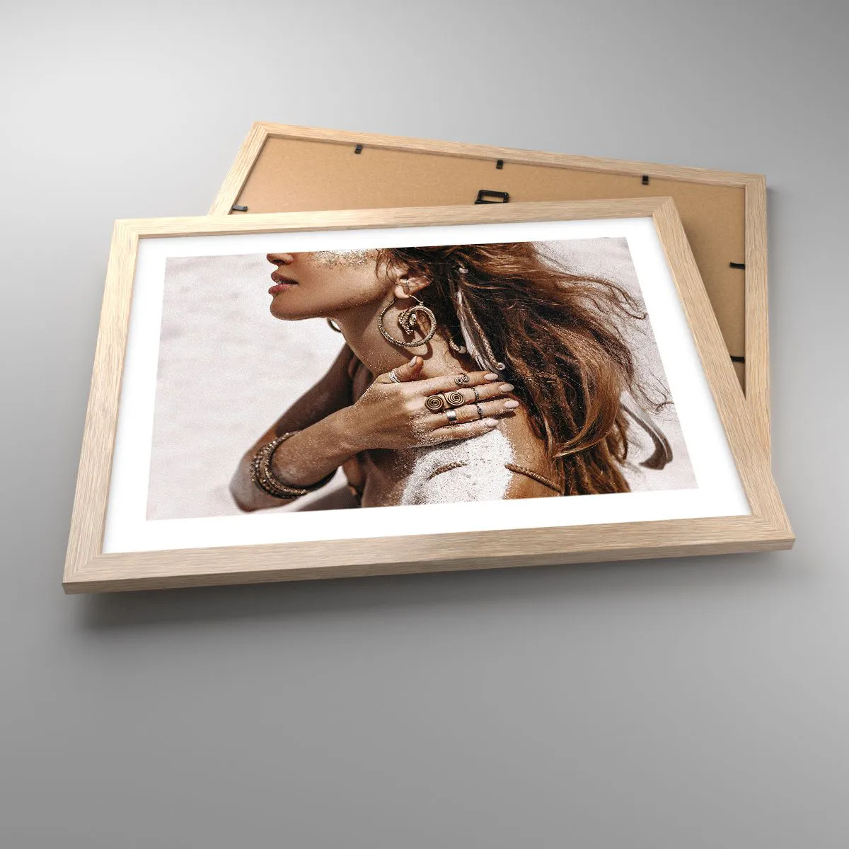 Poster in einem Rahmen aus heller Eiche - Königin des wilden Strandes - 40x30 cm