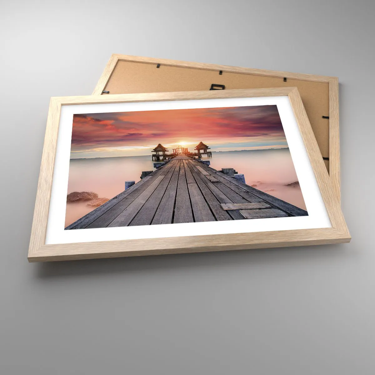 Affiche dans un chêne clair - Poster - L'Ouest à l'Est - 40x30 cm