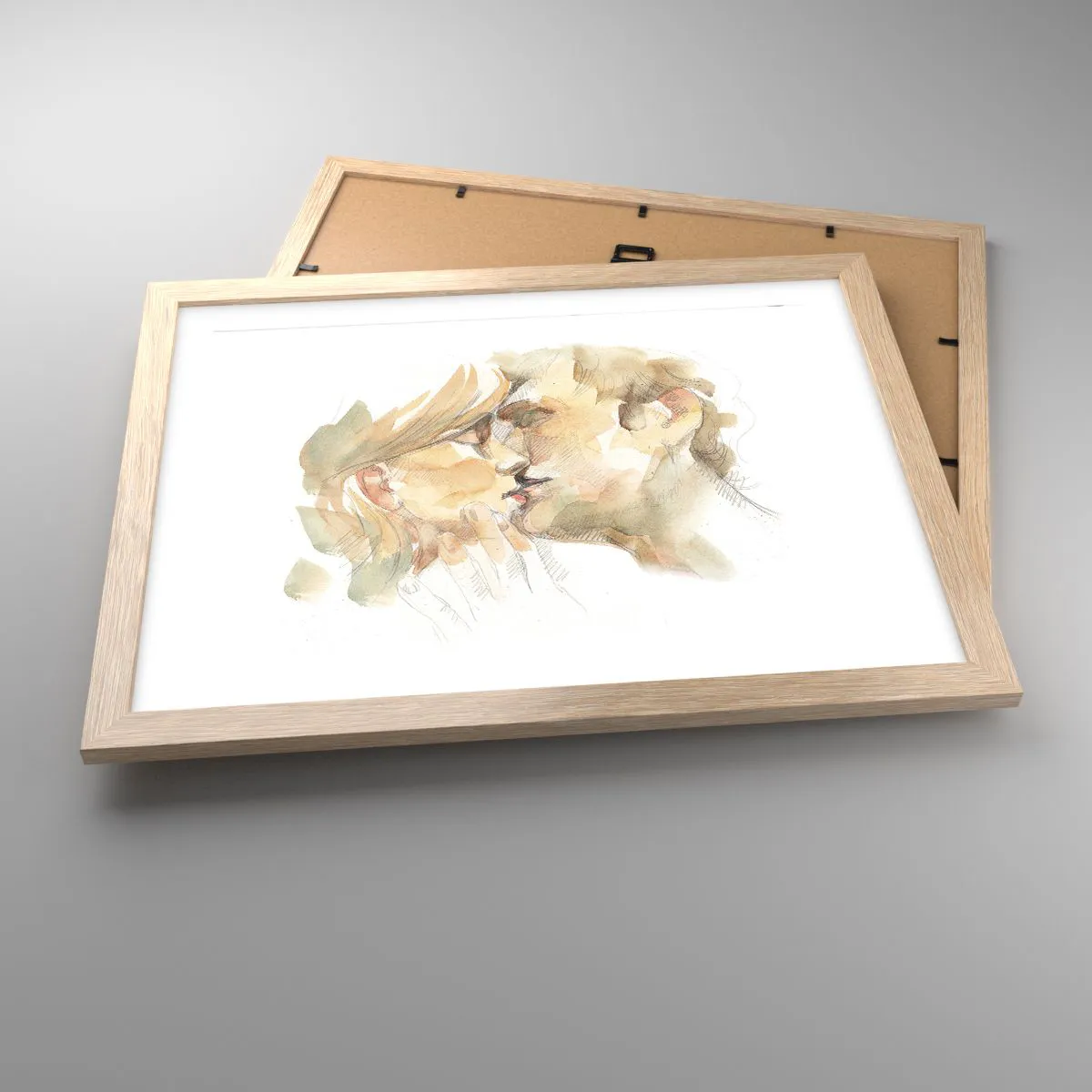 Affiche dans un chêne clair - Poster - A moitié trouvé ? - 40x30 cm