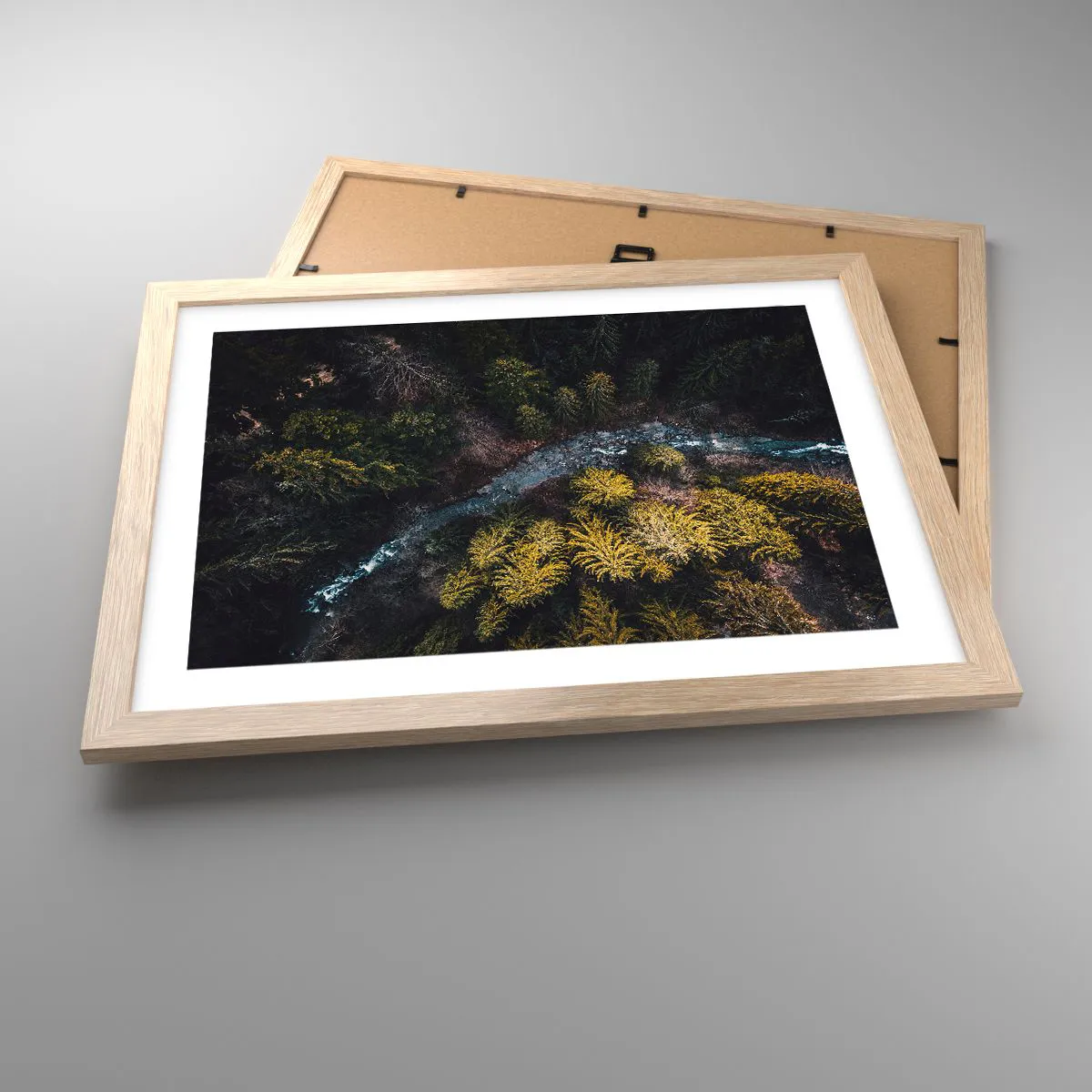 Poster in light oak frame - Fast and Faster - 40x30 cm