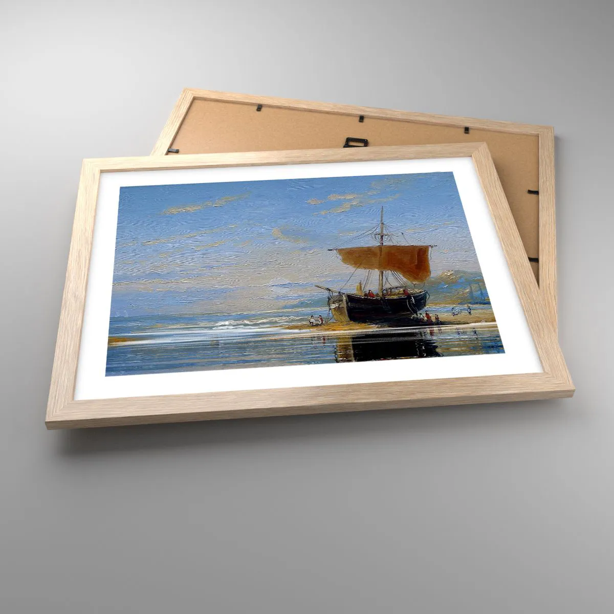 Affiche dans un chêne clair - Poster - Eau, terre, air - 40x30 cm