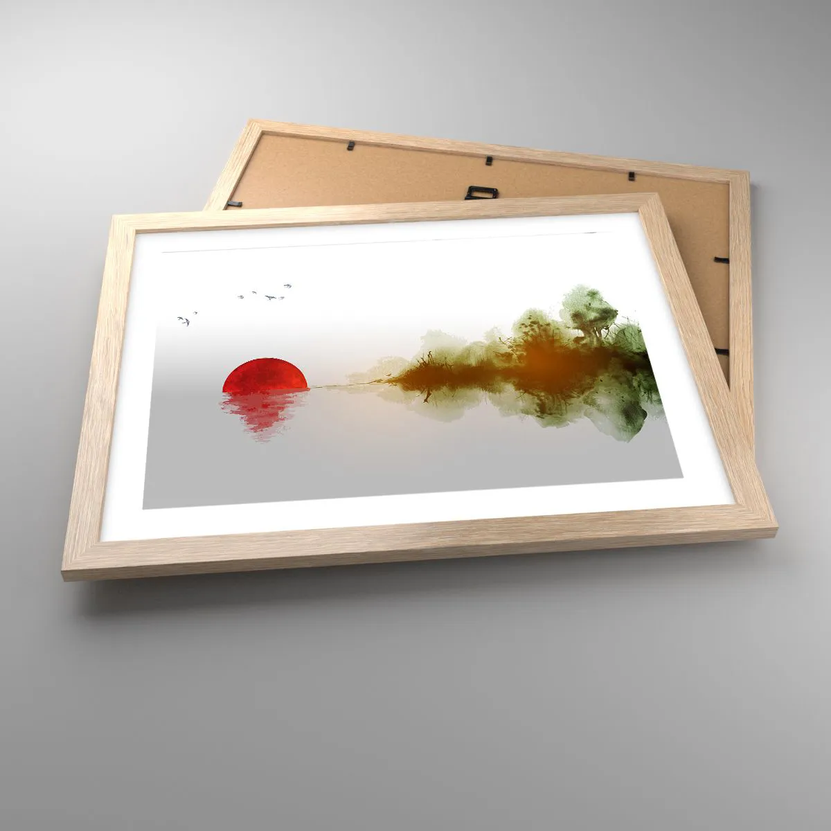 Poster in einem Rahmen aus heller Eiche - Versprechen der Ruhe - 40x30 cm