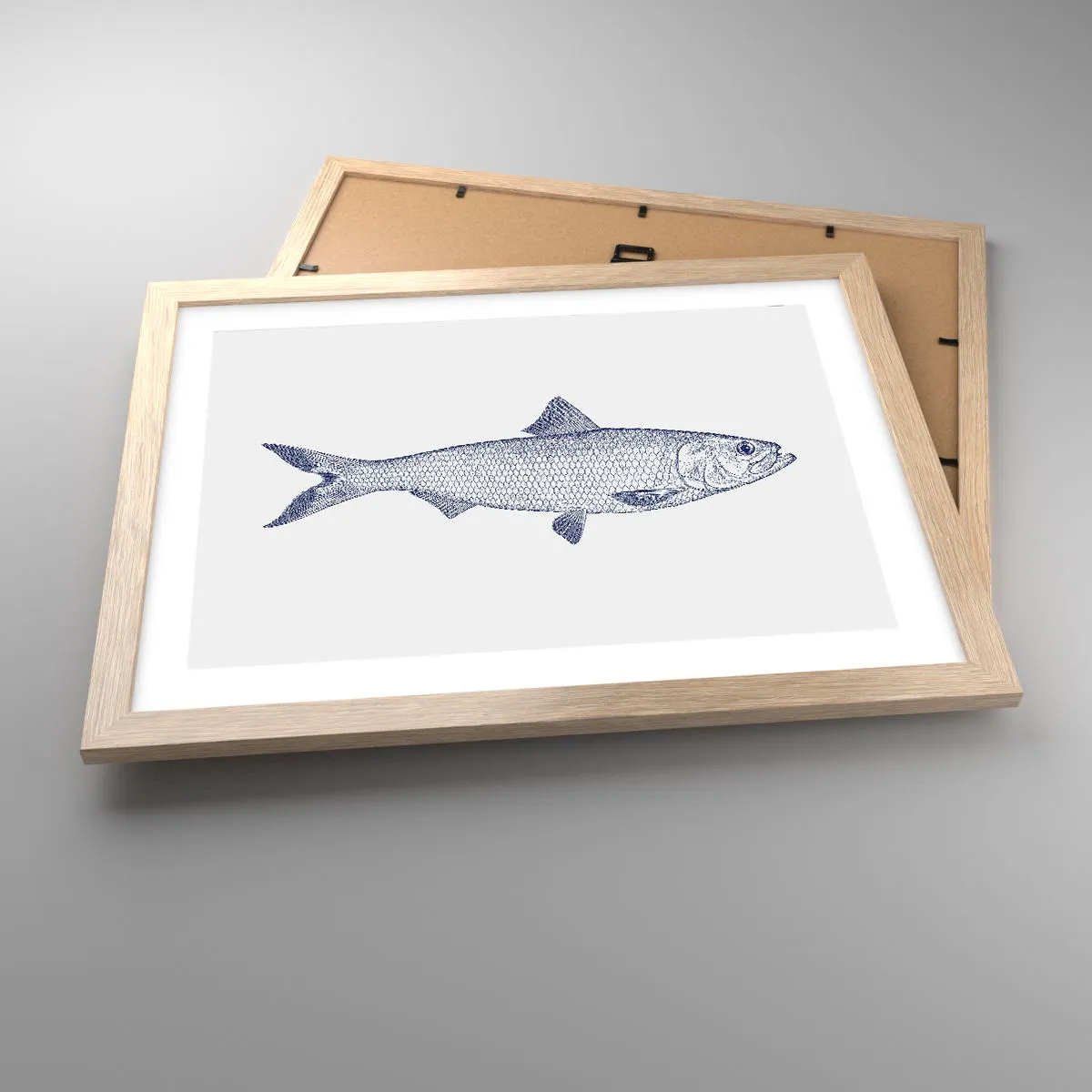 Affiche dans un chêne clair - Poster - Salutations des mers du nord - 40x30 cm