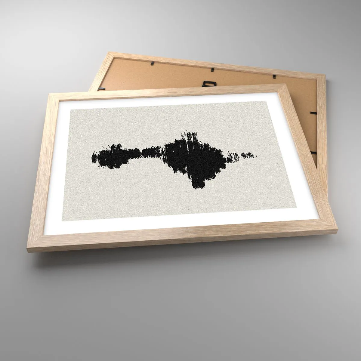 Plakat i ramme af lyst egetræ - Fantasiens vibrationer - 40x30 cm