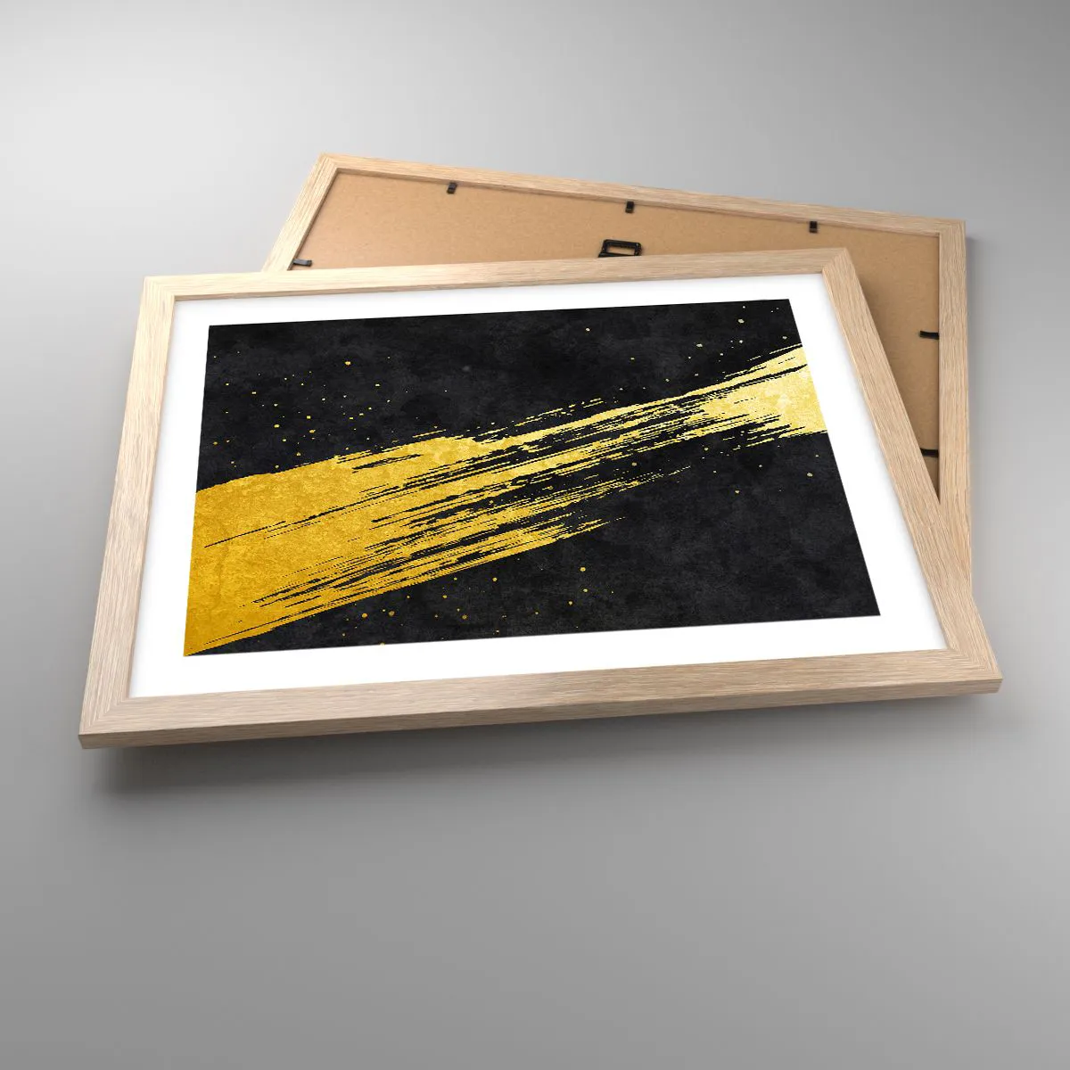 Een poster in een licht eiken lijst - Spring in hyperruimte - 40x30 cm