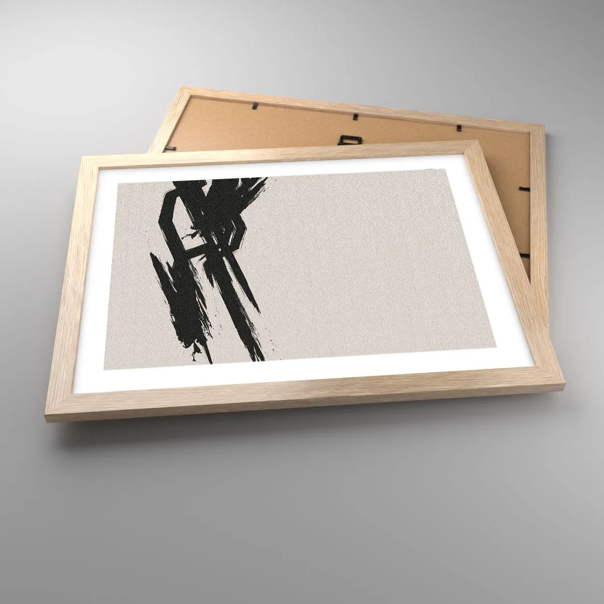 Poster in einem Rahmen aus heller Eiche - Unaufhaltsamer Trieb - 40x30 cm