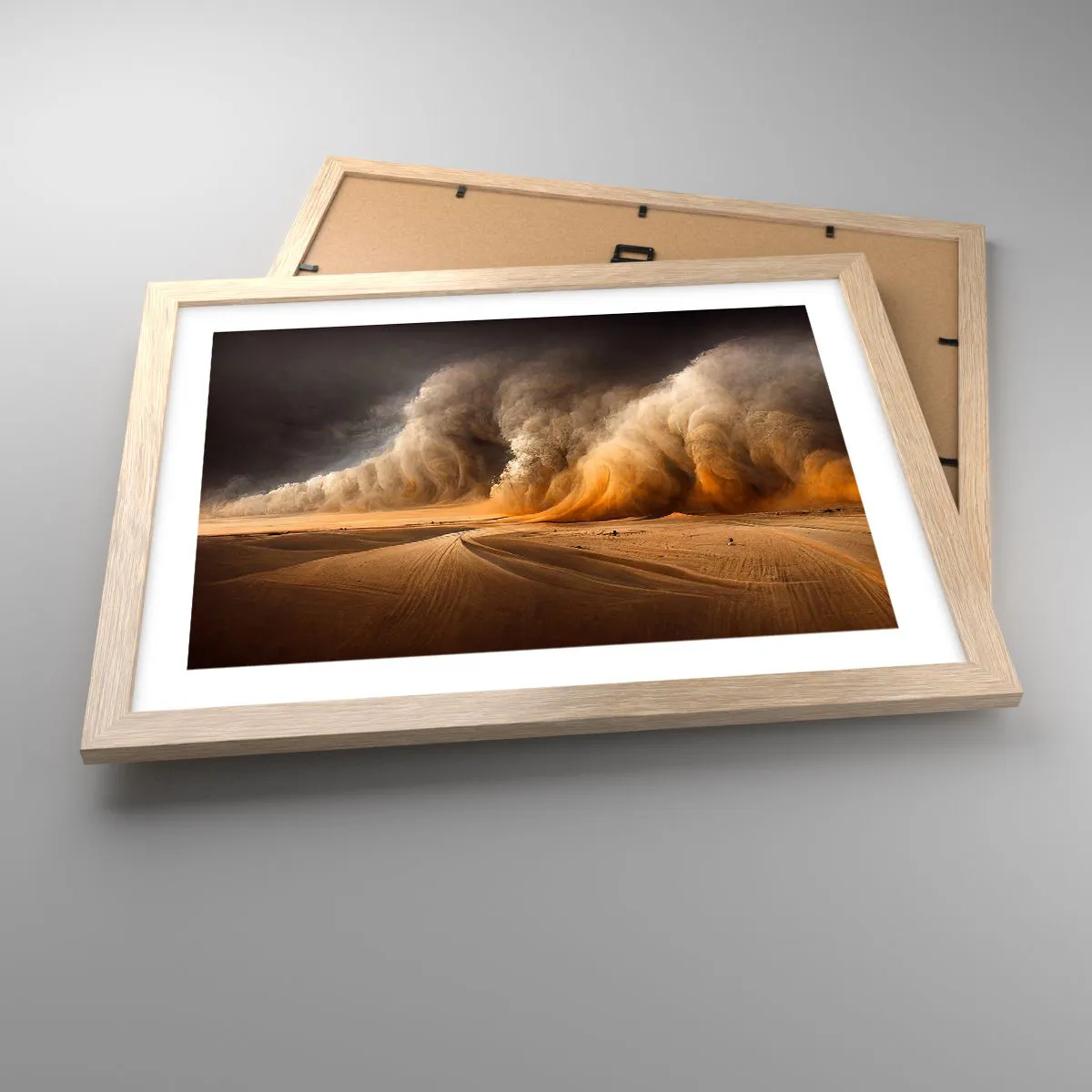 Affiche dans un chêne clair - Poster - La colère du désert - 40x30 cm