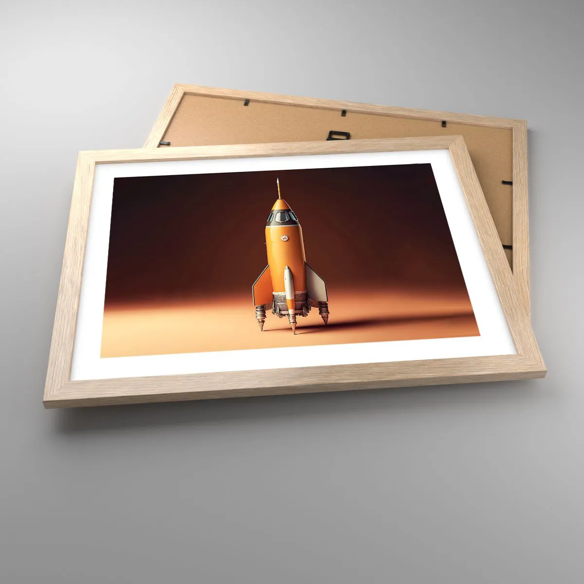 Affiche dans un chêne clair - Poster - Ça commence par un rêve - 40x30 cm