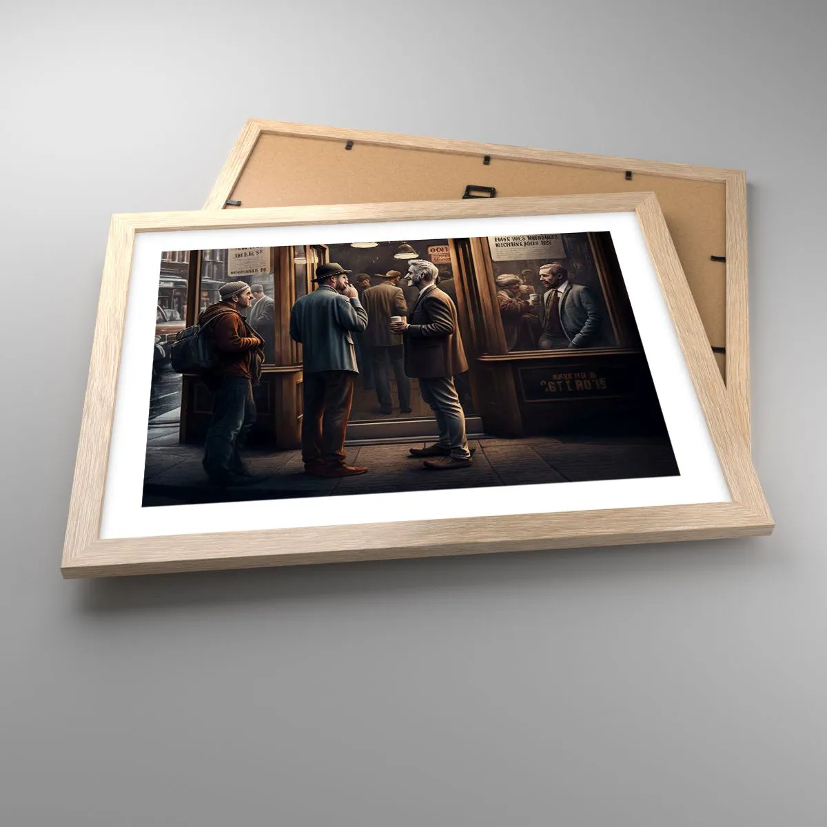 Poster in einem Rahmen aus heller Eiche - Gute Zeit des Tages - 40x30 cm