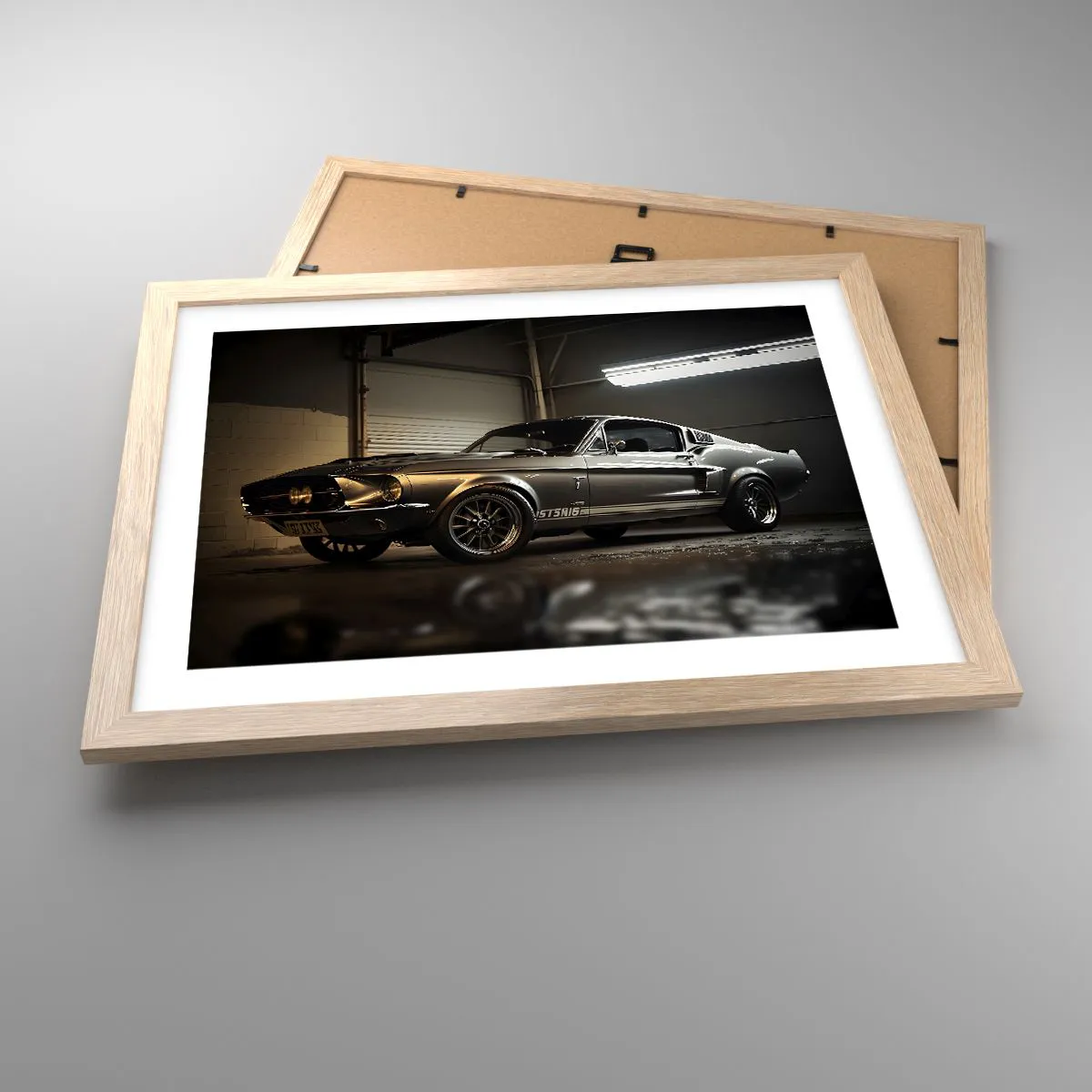 Affiche dans un chêne clair - Poster - Retour dans le passé - 40x30 cm