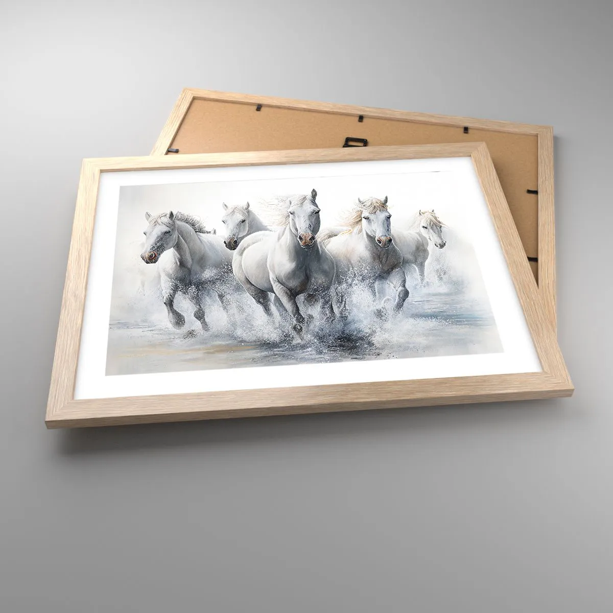 Póster en marco roble claro - Magia blanca - 40x30 cm