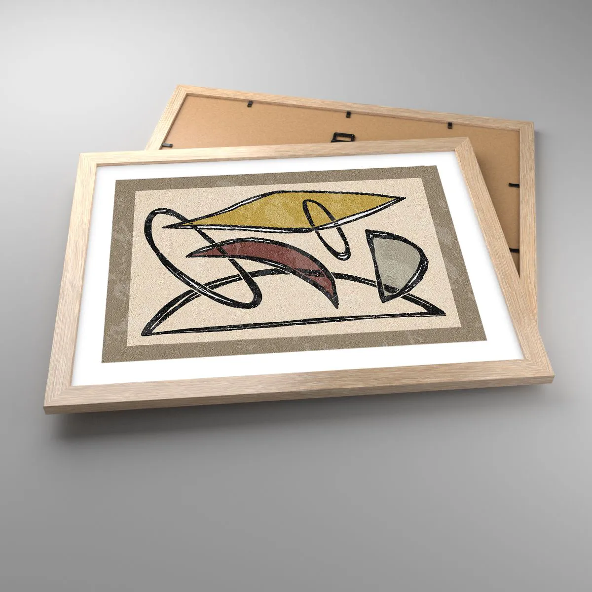 Poster in einem Rahmen aus heller Eiche - Vertikale und Horizontale - 40x30 cm