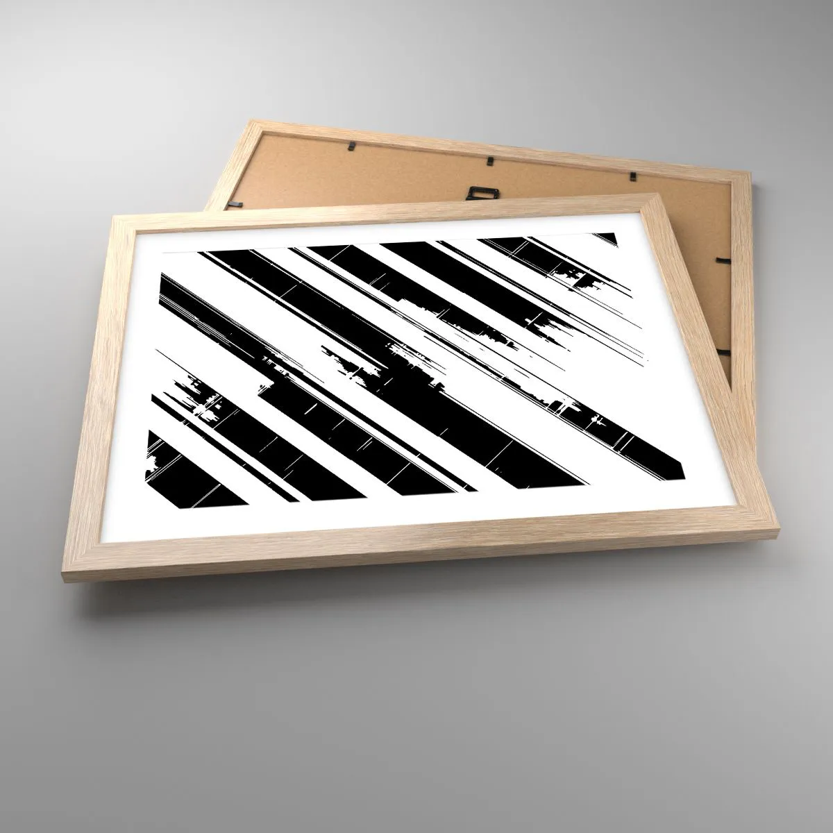 Een poster in een licht eiken lijst - Een intense en dynamische compositie - 40x30 cm