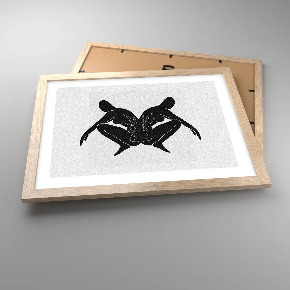 Pôster com moldura de carvalho claro - Uma alma comum - 40x30 cm