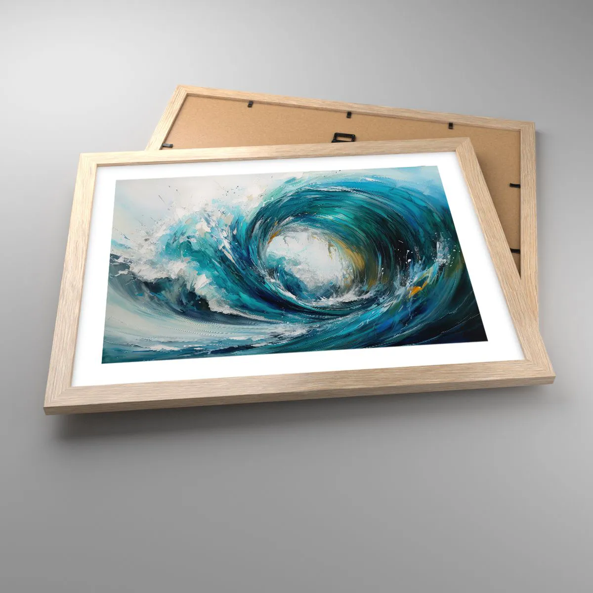 Een poster in een licht eiken lijst - Zeeportaal - 40x30 cm