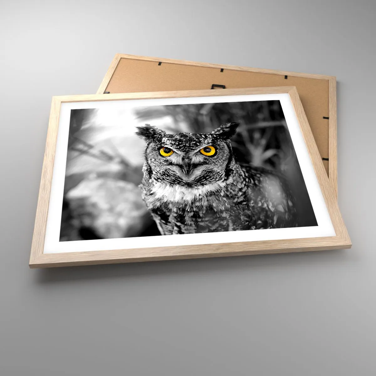 Plakat w ramie jasny dąb - Nic się nie ukryje - 50x40 cm