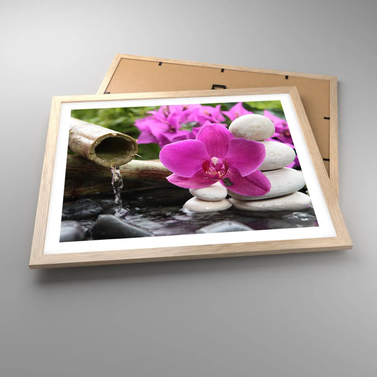 Pôster com moldura de carvalho claro - Descanso imediato - 50x40 cm