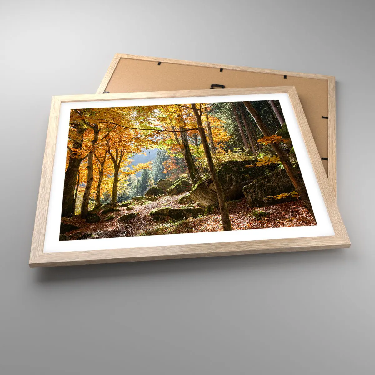 Poster in light oak frame - Time for Rest - 50x40 cm