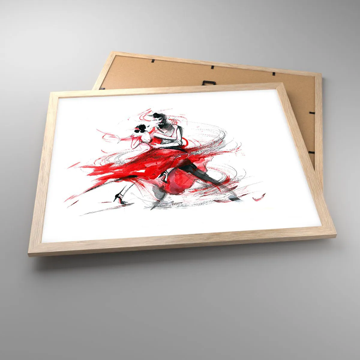 Poster în ramă de stejar deschis - Tango - ritmul pasiunii - 50x40 cm