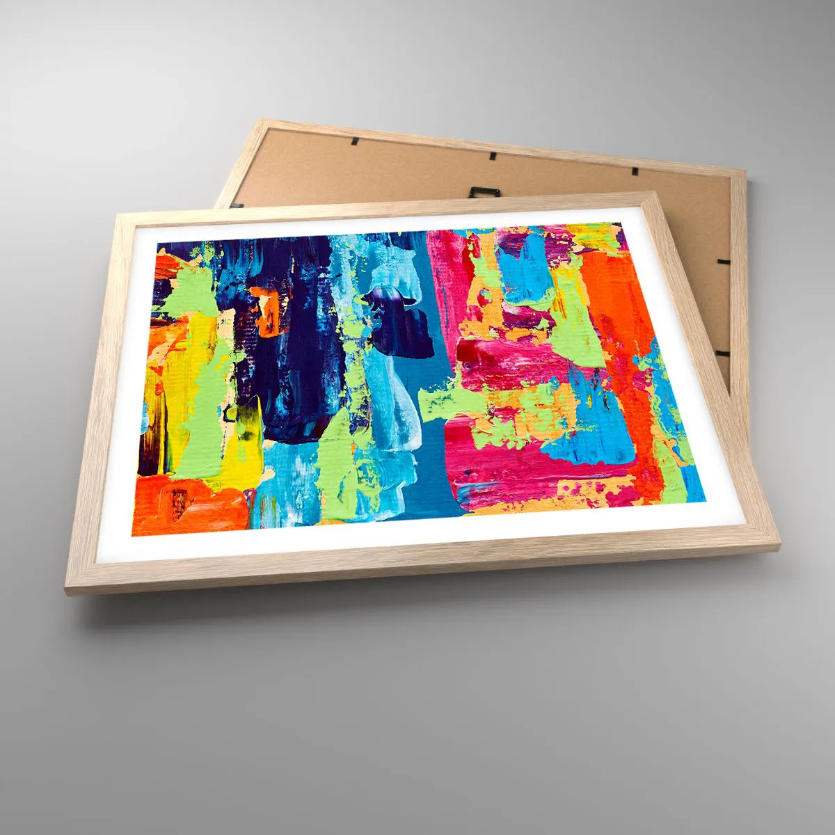 Poster in light oak frame - Life Is Beautiful! - 50x40 cm