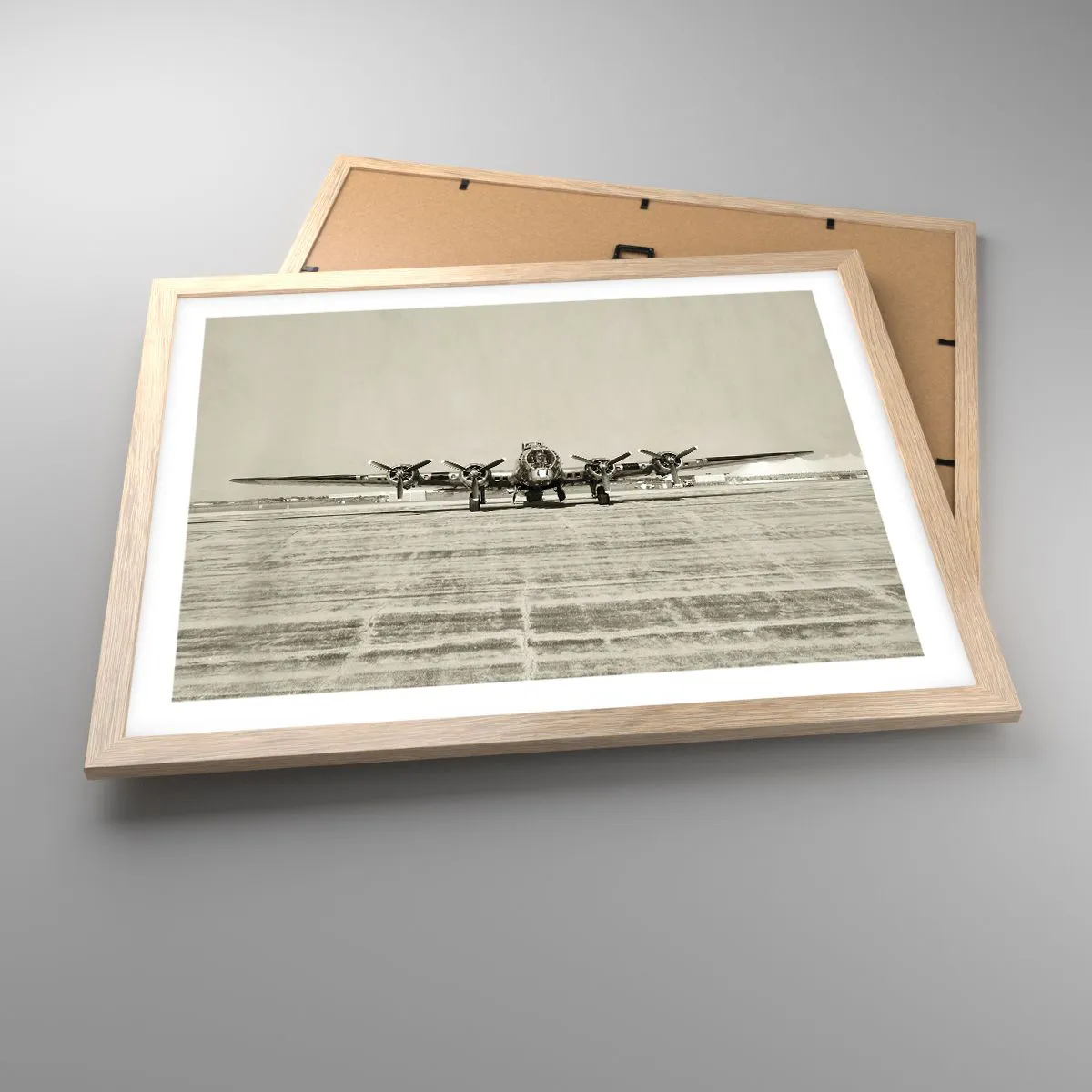 Affiche dans un chêne clair - Poster - Toujours prêt! - 50x40 cm