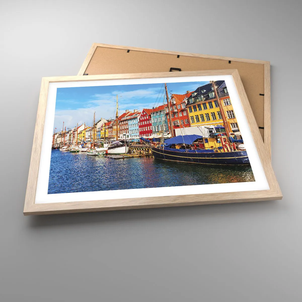 Plakat w ramie jasny dąb - Radosne nabrzeże - 50x40 cm