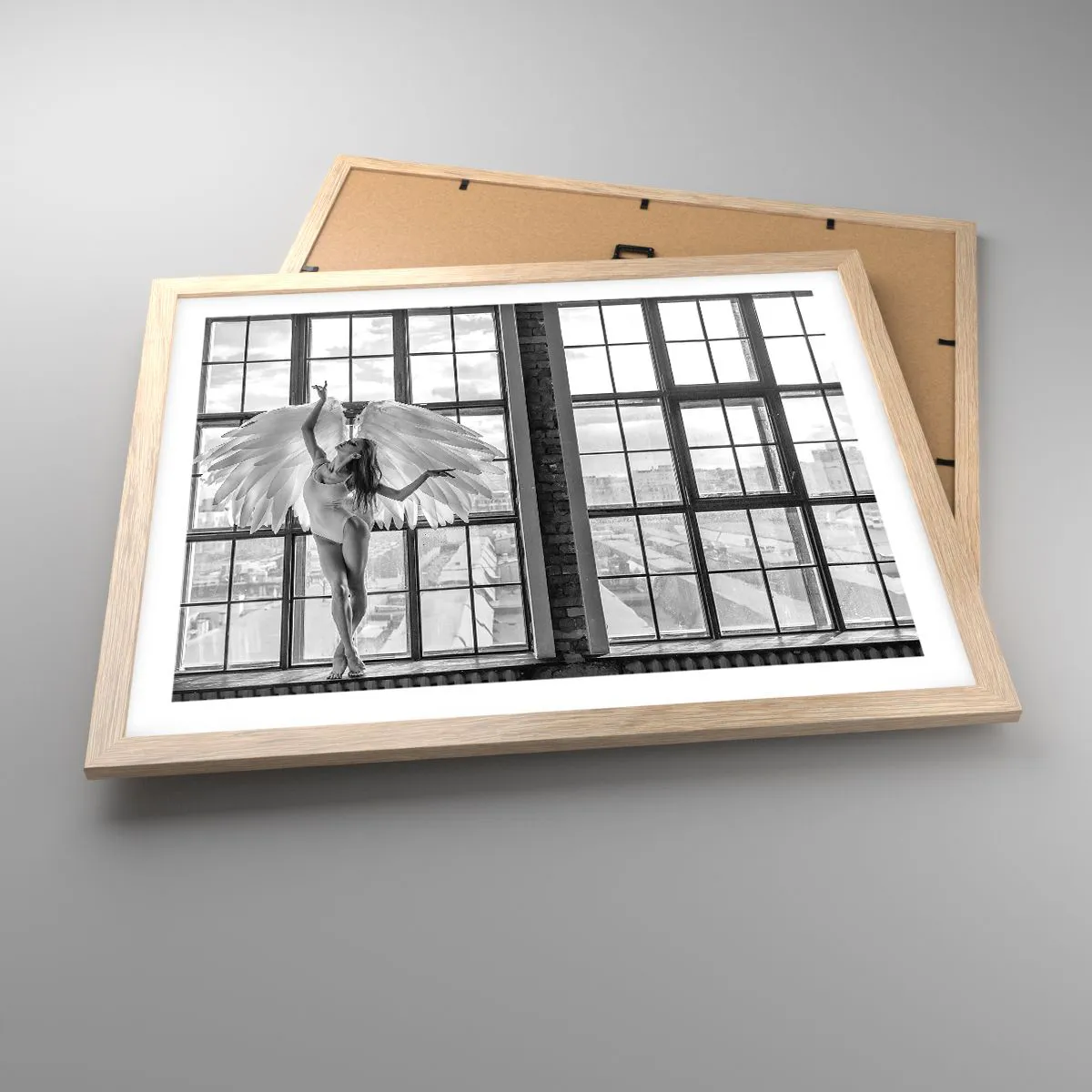 Plakát v rámu světlý dub - Město andělů? - 50x40 cm