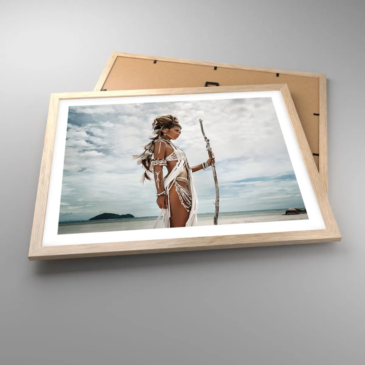 Affisch i ram av ljusek - Tropikens drottning - 50x40 cm