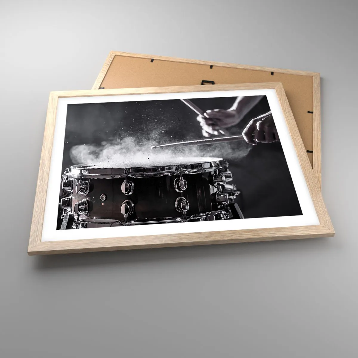 Affisch i ram av ljusek - Musikens puls - 50x40 cm