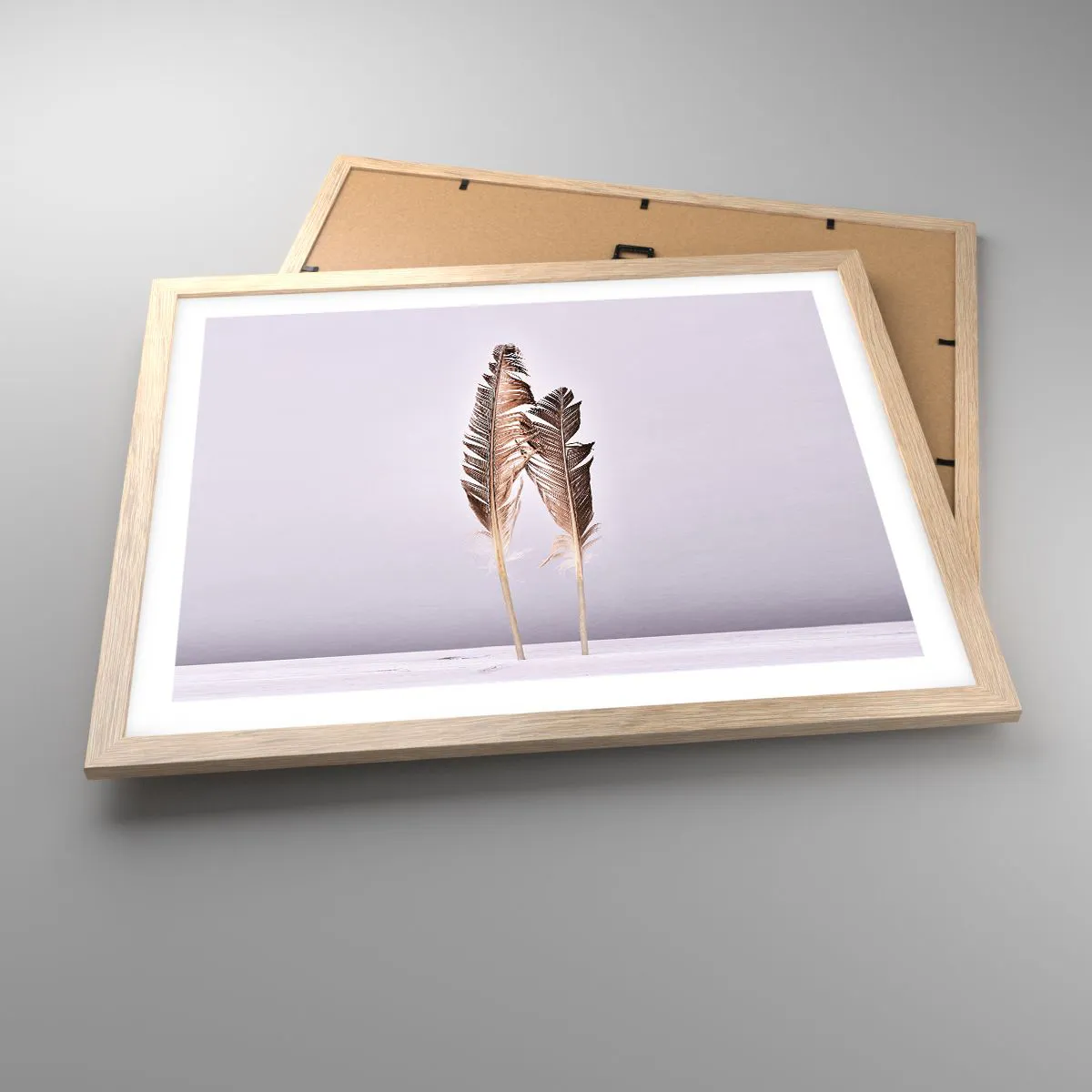 Plakat i ramme af lyst egetræ - Mod intetheden - 50x40 cm