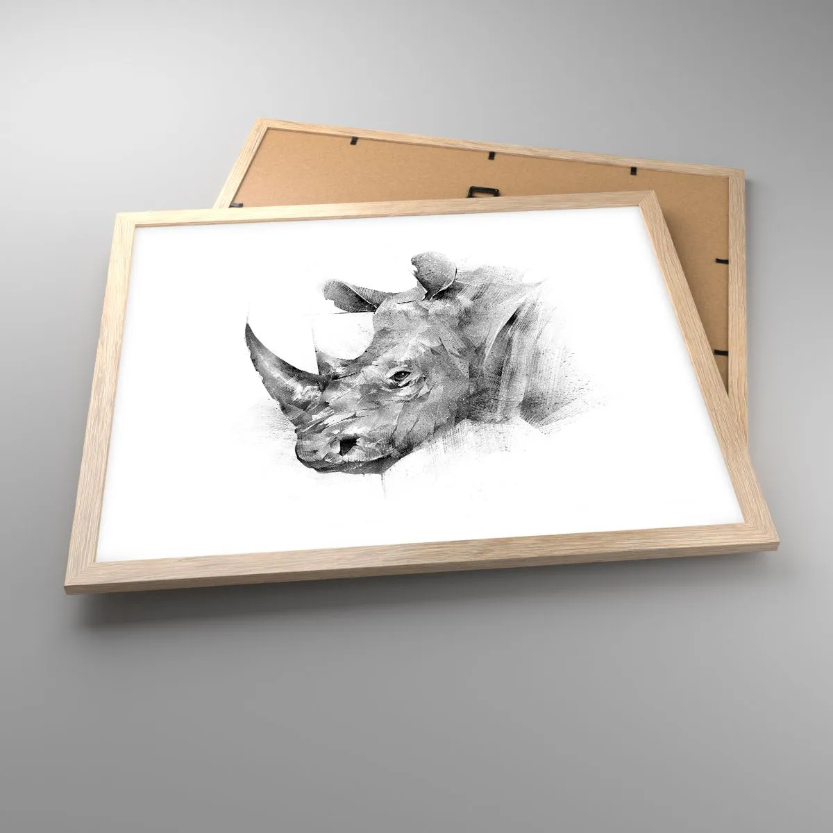 Poster in einem Rahmen aus heller Eiche - Afrikanisches Porträt - 50x40 cm