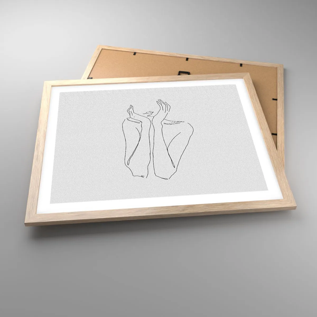 Poster in light oak frame - What Girls Are Dreaming of - 50x40 cm