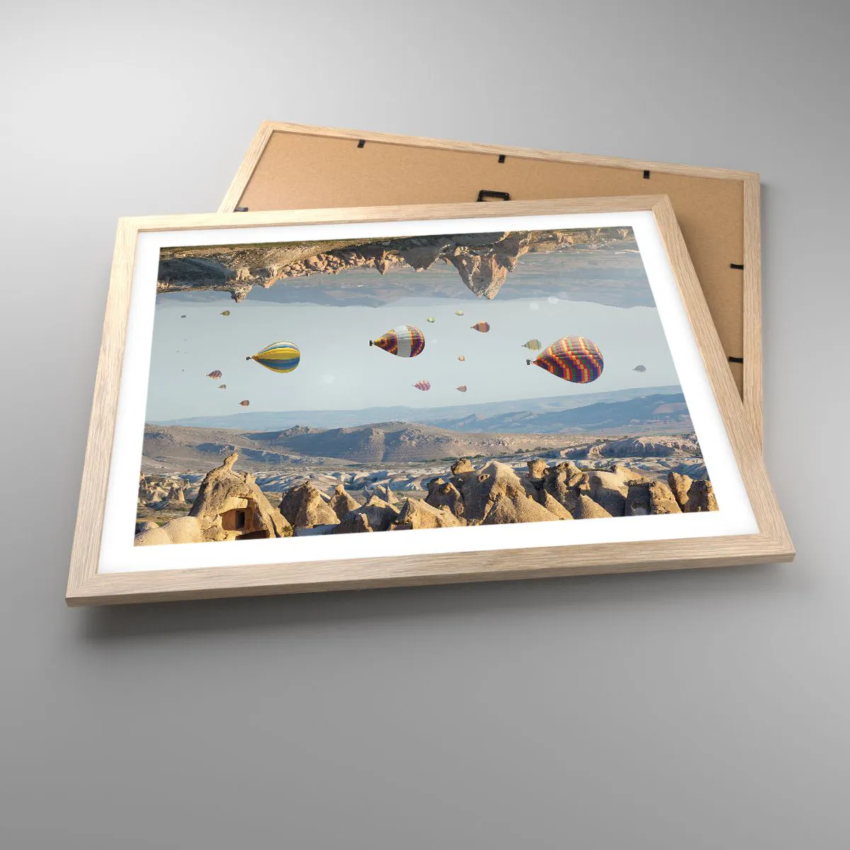 Affiche dans un chêne clair - Poster - Ici, tout est possible - 50x40 cm