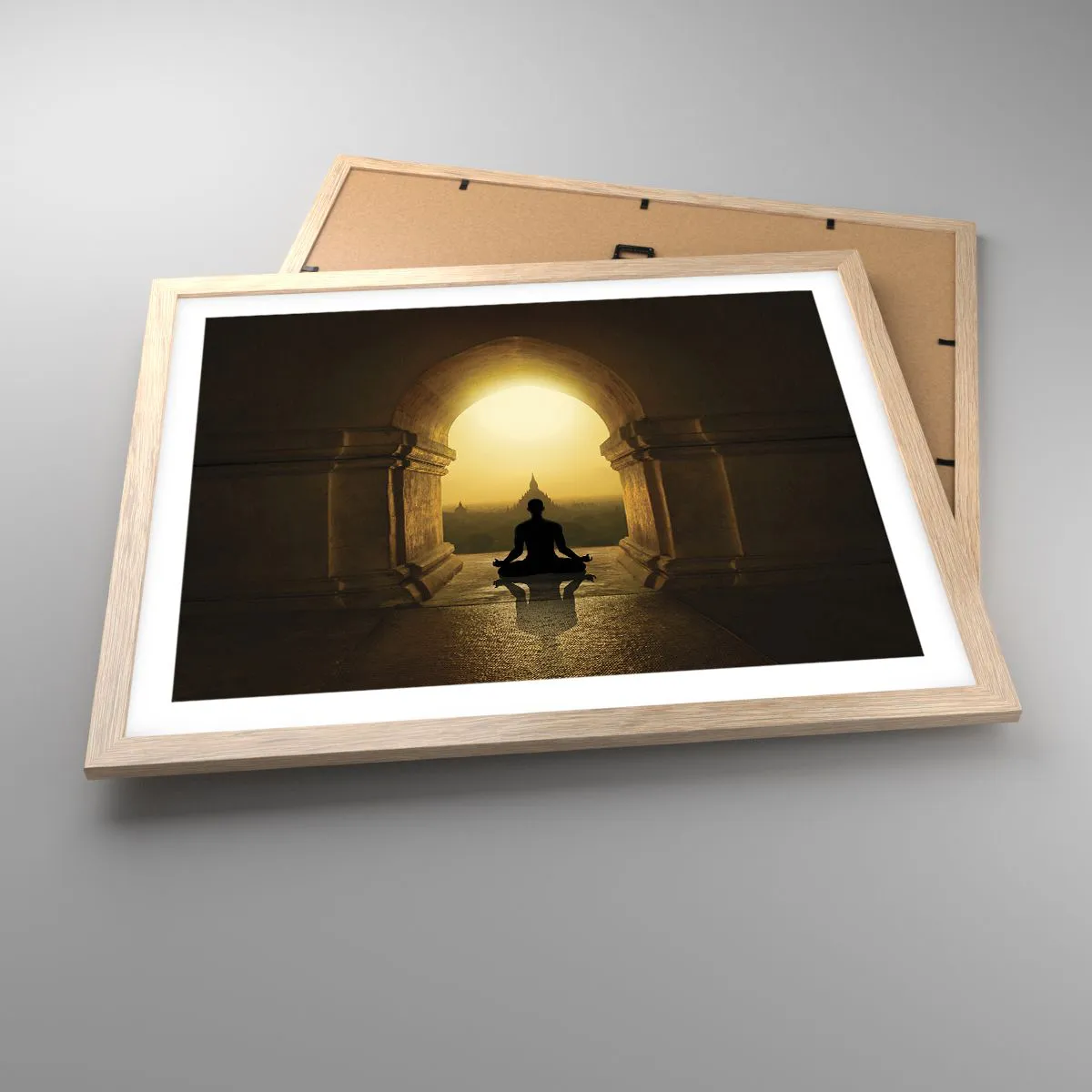 Pôster com moldura de carvalho claro - Harmonia completa - 50x40 cm