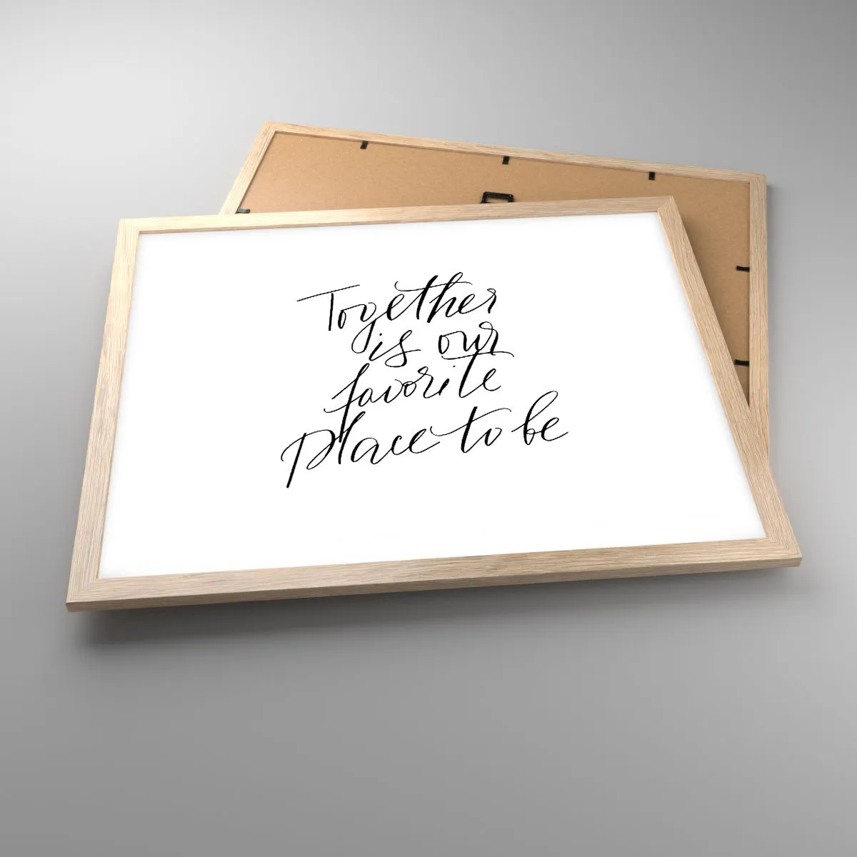 Poster în ramă de stejar deschis - O simți și tu? - 50x40 cm