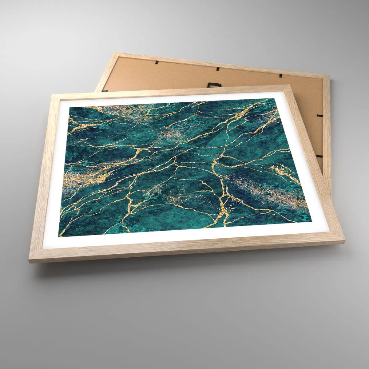 Poszter világos tölgy keretben - Aranybánya - 50x40 cm