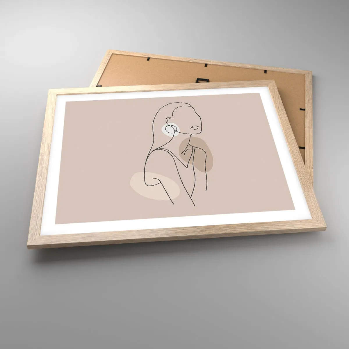 Plakát v rámu světlý dub - Dívčí ikona - 50x40 cm