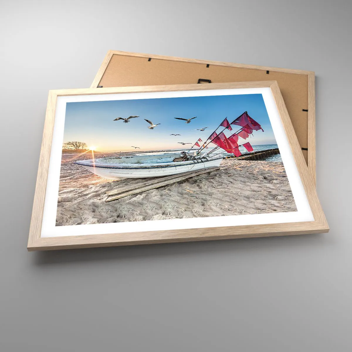 Plakát v rámu světlý dub - Zasloužená přestávka - 50x40 cm