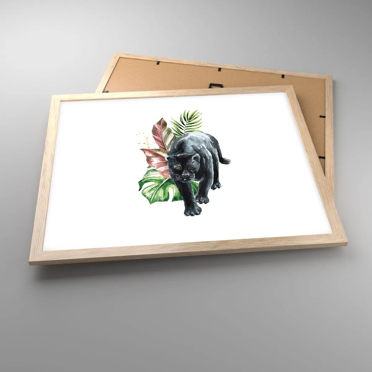 Plakát v rámu světlý dub - Zběsilost v srdci - 50x40 cm