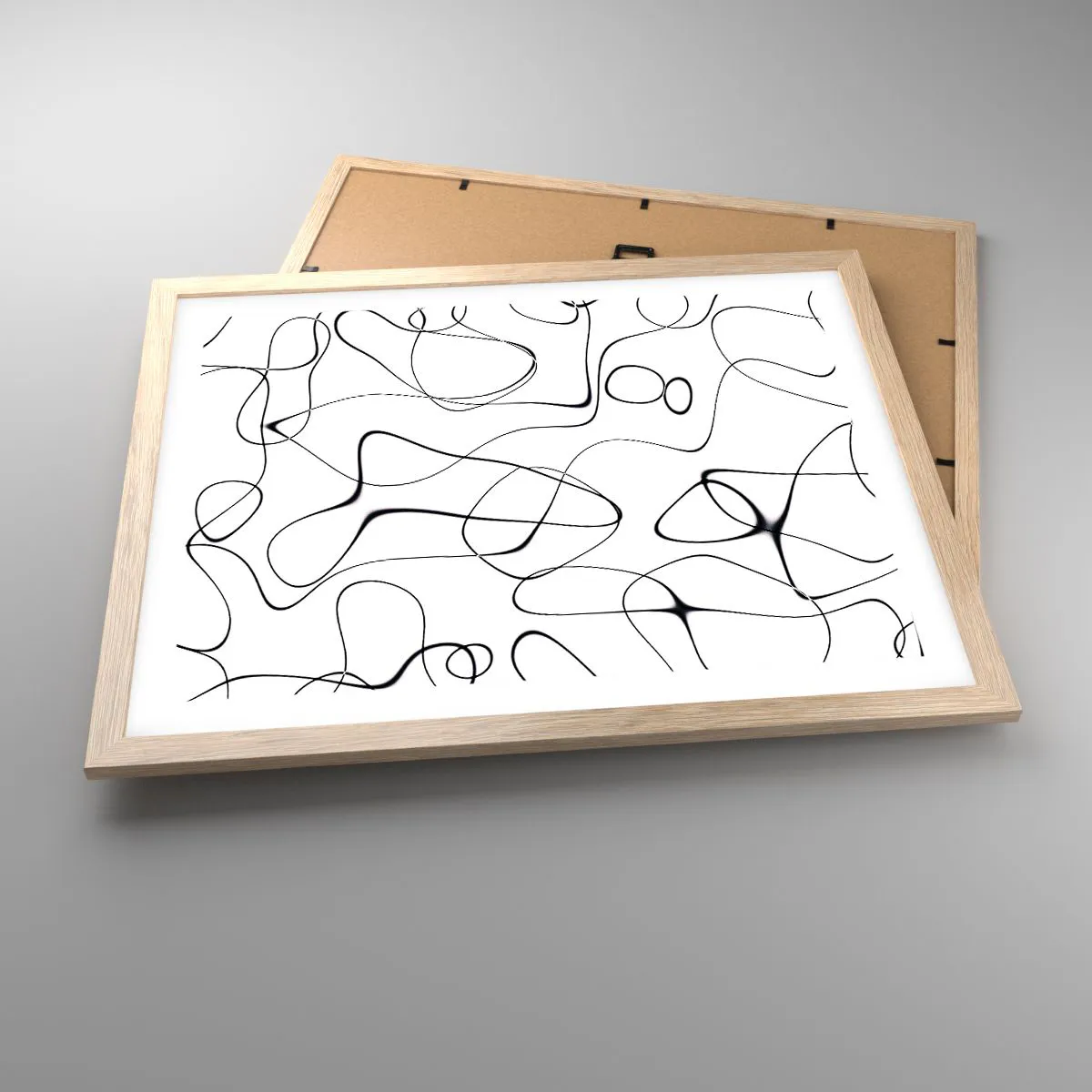 Poster in light oak frame - Life Paths, Trails of Fortune - 50x40 cm