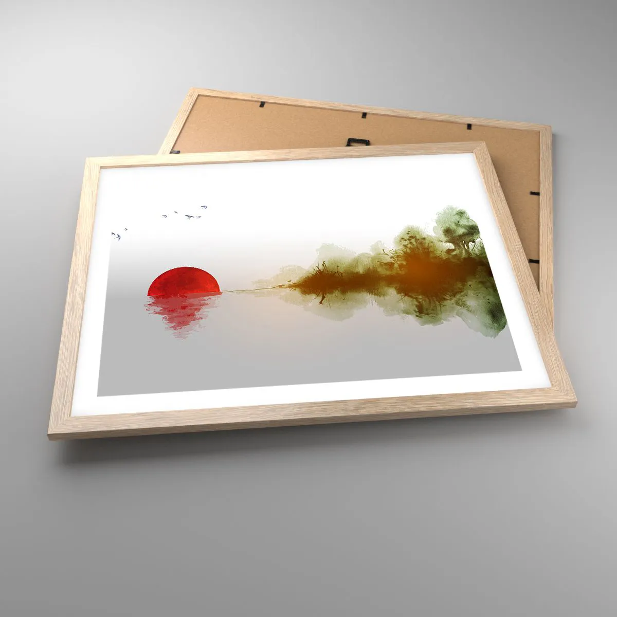 Plakat w ramie jasny dąb - Obietnica spokoju - 50x40 cm