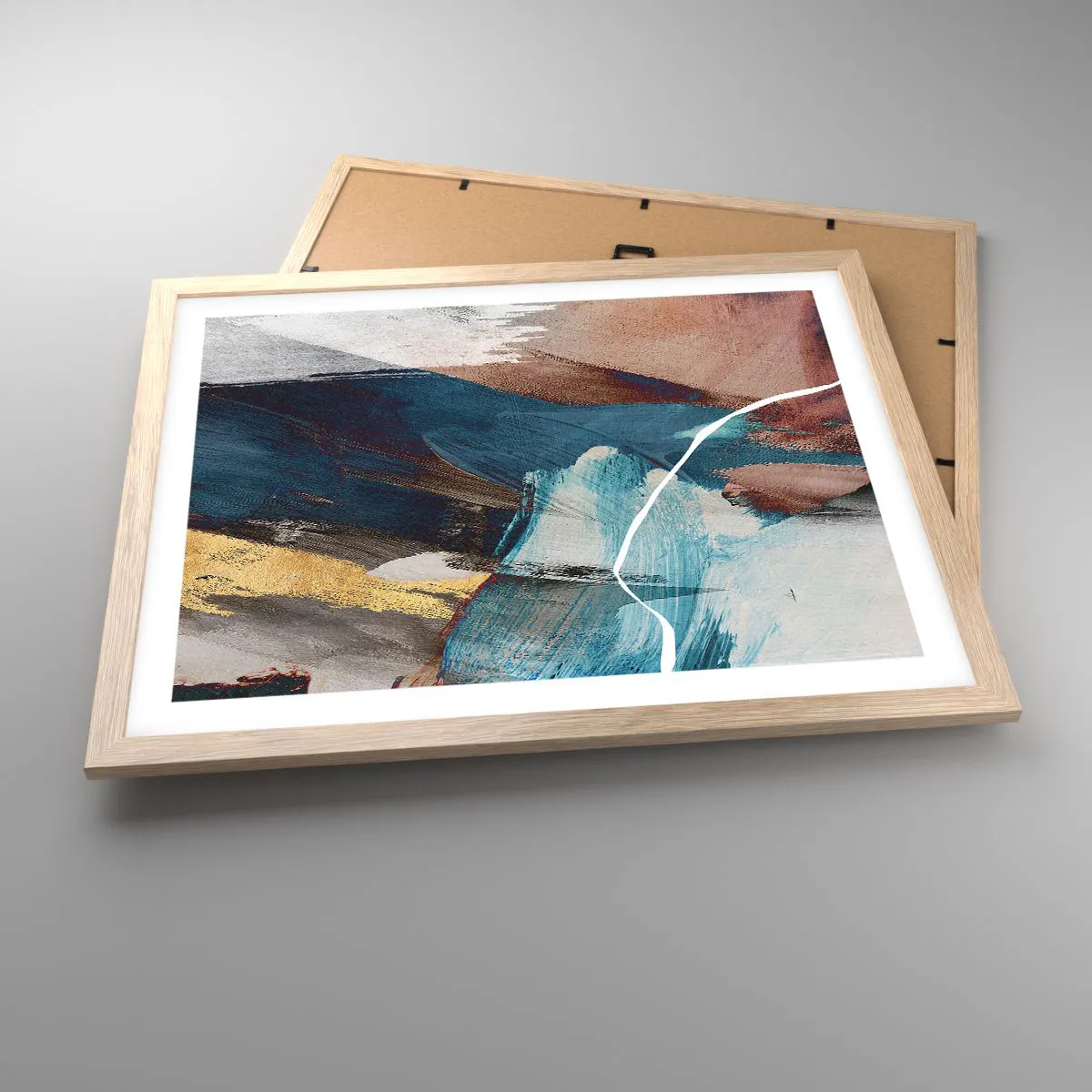 Plakat w ramie jasny dąb - Z rozmachem i energicznie - 50x40 cm