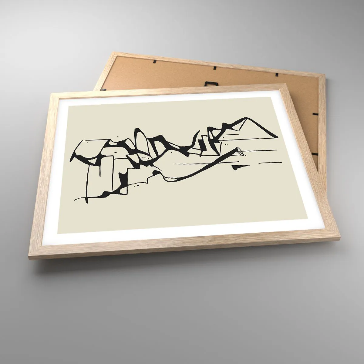 Poster în ramă de stejar deschis - Poate că peisajul - 50x40 cm