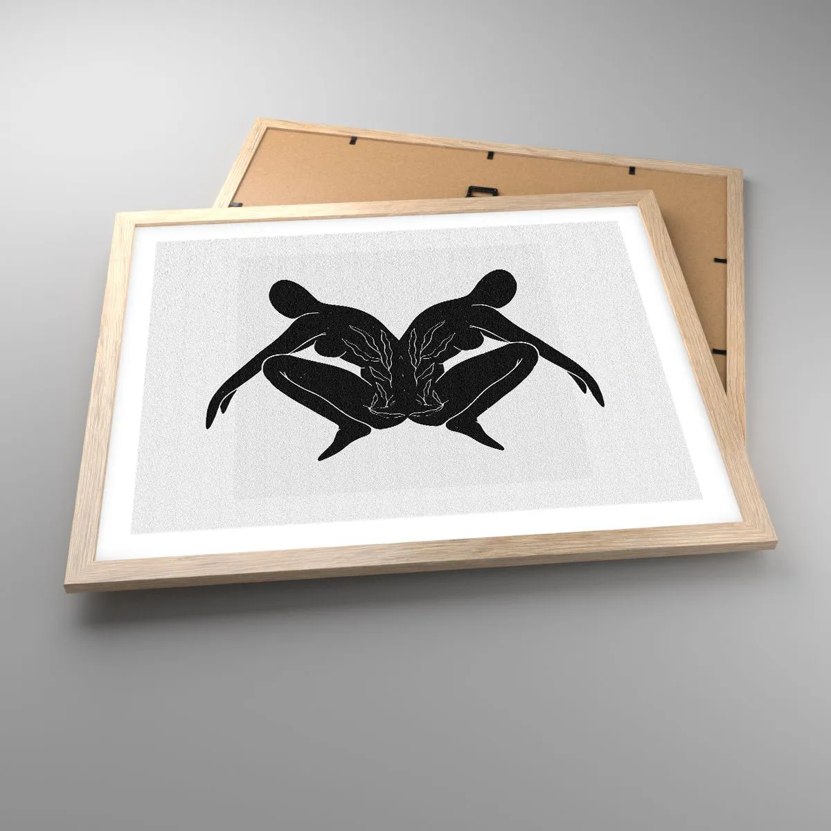 Poszter világos tölgy keretben - Egy közös lélek - 50x40 cm